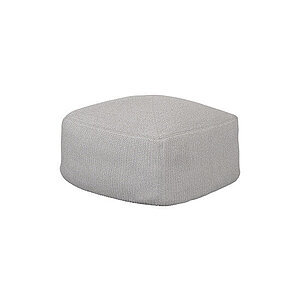 Fodskammel med firkantet form, afrundede kanter og tekstureret overflade i lys farve.