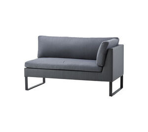 Cane-Line - Flex 2-pers. sofa venstre modul Inkl. grey Cane-line Natté hyndesæt Grey, Cane-line Tex ramme
