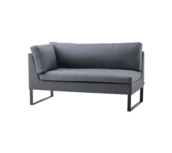 Cane-Line - Flex 2-pers. sofa højre modul Inkl. grey Cane-line Natté hyndesæt Grey, Cane-line Tex ramme