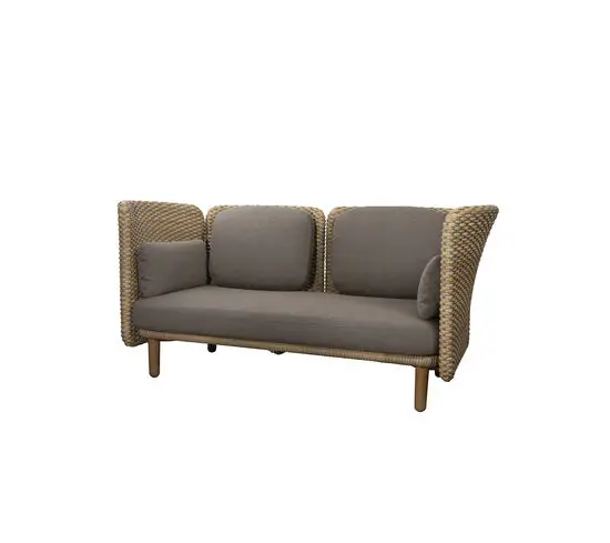 Cane-Line - Arch 2-pers. sofa m/lavt arm-/ryglæn Taupe, Cane-line AirTouch hynder Natural/Taupe Cane-line Flat Weave