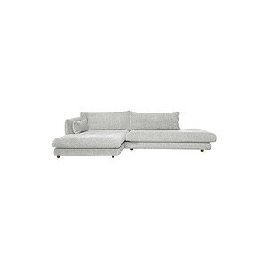 Cane-Line - Bloom open end sofa m/chaiselong højre & teakben Light grey, Ambience