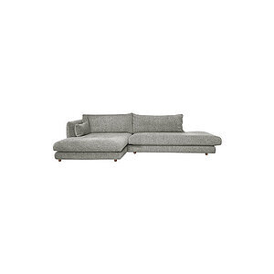 Cane-Line - Bloom open end sofa m/chaiselong højre & teakben Light grey, Essence