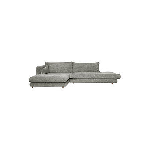 Cane-Line - Bloom open end sofa m/chaiselong højre & teakben Grey, Essence