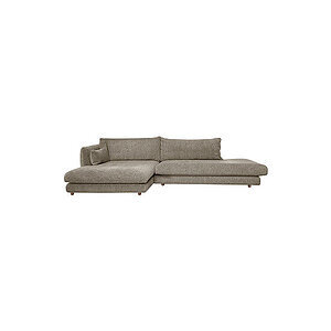 Cane-Line - Bloom open end sofa m/chaiselong højre & teakben Brown, Lola
