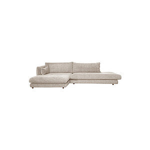 Cane-Line - Bloom open end sofa m/chaiselong højre & teakben Sand, Emmi