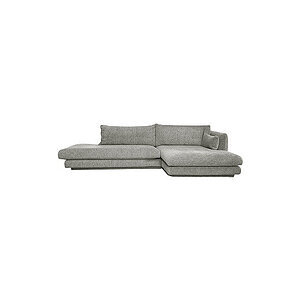 Cane-Line - Bloom open end sofa m/chaiselong venstre & plint Light grey, Essence