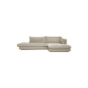 Cane-Line - Bloom open end sofa m/chaiselong venstre & plint Sand, Lola