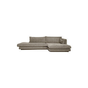 Cane-Line - Bloom open end sofa m/chaiselong venstre & plint Brown, Lola