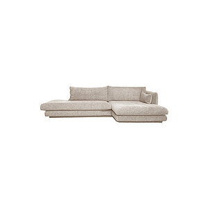 Cane-Line - Bloom open end sofa m/chaiselong venstre & plint Sand, Emmi
