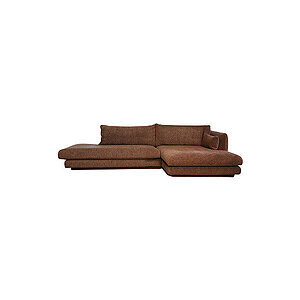 Cane-Line - Bloom open end sofa m/chaiselong venstre & plint Desert red, Emmi