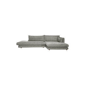 Cane-Line - Bloom open end sofa m/chaiselong venstre & teakben Grey, Essence