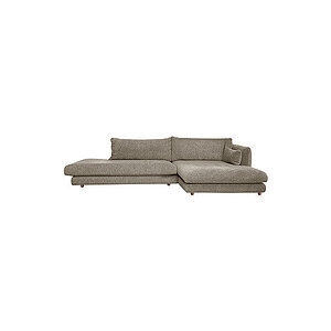 Cane-Line - Bloom open end sofa m/chaiselong venstre & teakben Brown, Lola