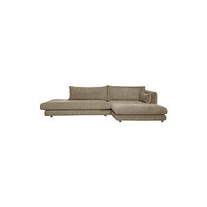 Cane-Line - Bloom open end sofa m/chaiselong venstre & teakben Light brown, Lola