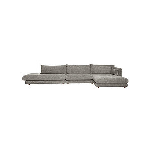 Cane-Line - Bloom open end sofa m/enkelt modul & chaiselong venstre & teakben Light brown, Essence