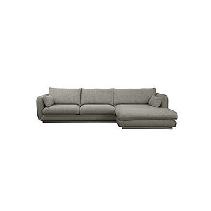 Cane-Line - Bloom 2-pers sofa m/chaiselong venstre & plint Light grey, Essence