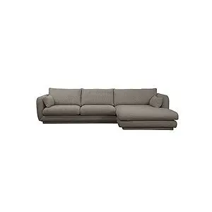 Cane-Line - Bloom 2-pers sofa m/chaiselong venstre & plint Light brown, Essence