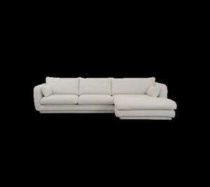 Cane-Line - Bloom 2-pers sofa m/chaiselong venstre & plint Sand, Cane-line Flair/Kimi