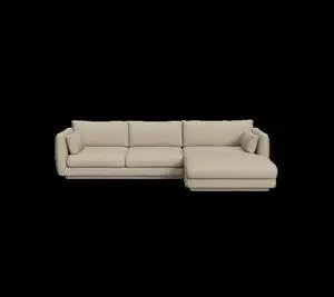 Cane-Line - Bloom 2-pers sofa m/chaiselong venstre & plint Brown, Cane-line Lola