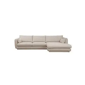 Cane-Line - Bloom 2-pers sofa m/chaiselong venstre & plint Sand, Emmi