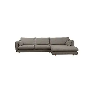 Cane-Line - Bloom 2-pers sofa m/chaiselong venstre & teakben Light brown, Essence