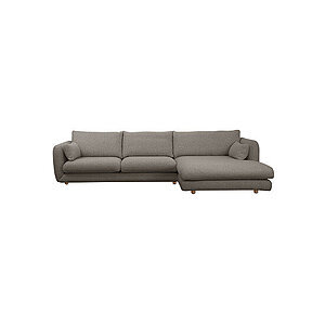 Cane-Line - Bloom 2-pers sofa m/chaiselong venstre & teakben Light brown, Essence