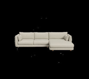 Cane-Line - Bloom 2-pers sofa m/chaiselong venstre & teak ben Light brown, Cane-line Scent