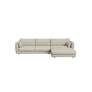 Cane-Line - Bloom 2-pers sofa m/chaiselong venstre & teak ben Light brown, Cane-line Scent