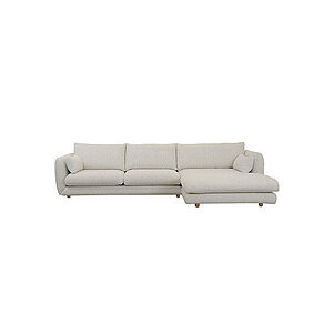 Cane-Line - Bloom 2-pers sofa m/chaiselong venstre & teak ben Sand, Cane-line Flair/Kimi
