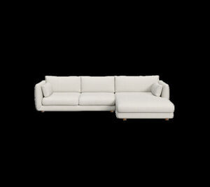 Cane-Line - Bloom 2-pers sofa m/chaiselong venstre & teak ben Sand, Cane-line Lola