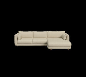 Cane-Line - Bloom 2-pers sofa m/chaiselong venstre & teak ben Light brown, Cane-line Lola