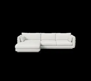 Cane-Line - Bloom 2-pers sofa m/chaiselong højre & plint Light grey, Cane-line Ambience