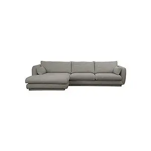 Cane-Line - Bloom 2-pers sofa m/chaiselong højre & plint Grey, Essence