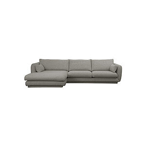 Cane-Line - Bloom 2-pers sofa m/chaiselong højre & plint Grey, Essence