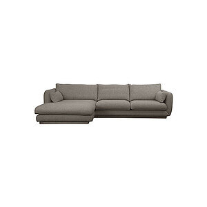 Cane-Line - Bloom 2-pers sofa m/chaiselong højre & plint Light brown, Essence