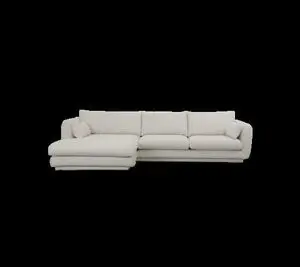 Cane-Line - Bloom 2-pers sofa m/chaiselong højre & plint Sand, Cane-line Flair/Kimi