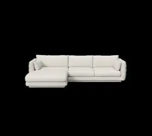 Cane-Line - Bloom 2-pers sofa m/chaiselong højre & plint Sand, Cane-line Lola