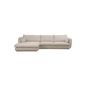 Cane-Line - Bloom 2-pers sofa m/chaiselong højre & plint Sand, Emmi