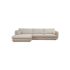 Cane-Line - Bloom 2-pers sofa m/chaiselong højre & plint Sand, Emmi