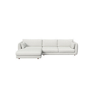 Cane-Line - Bloom 2-pers sofa m/chaiselong højre & teak ben Light grey, Cane-line Ambience