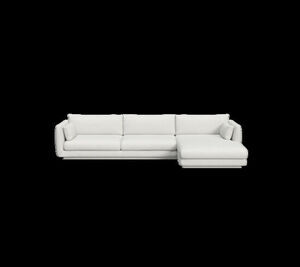 Cane-Line - Bloom 3-pers sofa m/chaiselong venstre & plint Light grey, Cane-line Ambience