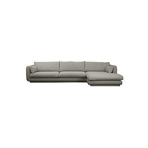 Cane-Line - Bloom 3-pers sofa m/chaiselong venstre & plint Light grey, Essence