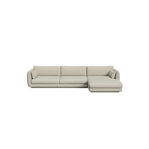 Cane-Line - Bloom 3-pers sofa m/chaiselong venstre & plint Light brown, Cane-line Scent