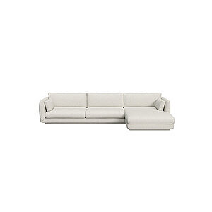 Cane-Line - Bloom 3-pers sofa m/chaiselong venstre & plint Sand, Cane-line Lola
