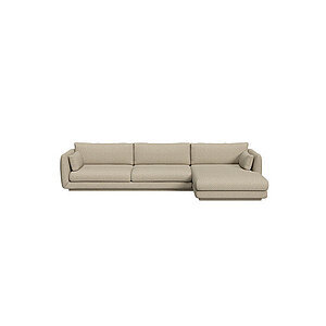 Cane-Line - Bloom 3-pers sofa m/chaiselong venstre & plint Brown, Cane-line Lola