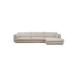 Cane-Line - Bloom 3-pers sofa m/chaiselong venstre & plint Sand, Emmi