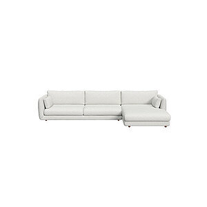 Cane-Line - Bloom 3-pers sofa m/chaiselong venstre & teak ben Light grey, Cane-line Ambience