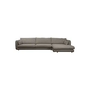 Cane-Line - Bloom 3-pers sofa m/chaiselong venstre & teakben Light brown, Essence
