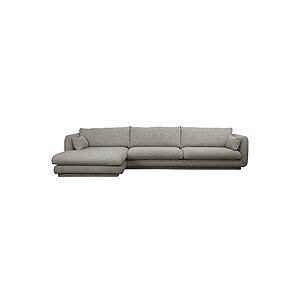 Cane-Line - Bloom 3-pers sofa m/chaiselong højre & plint Light grey, Essence