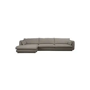 Cane-Line - Bloom 3-pers sofa m/chaiselong højre & plint Light brown, Essence