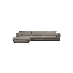 Cane-Line - Bloom 3-pers sofa m/chaiselong højre & plint Light brown, Essence